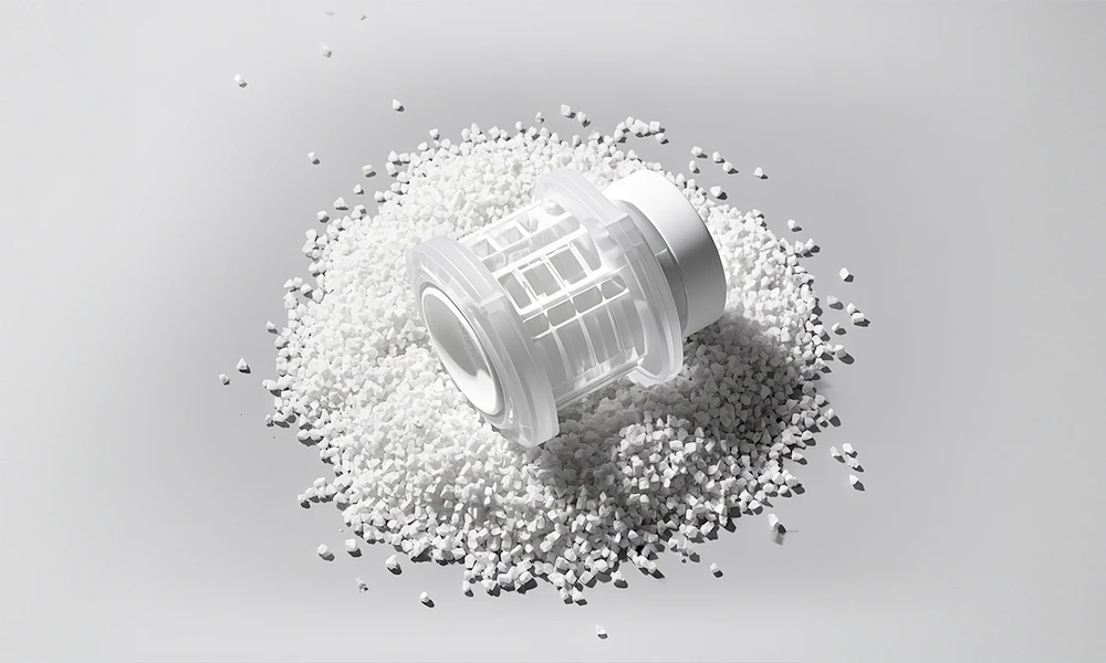 ABS plastic injection molded components with high impact resistance (Izod 200 J/m) and heat deflection up to 95°C, ideal for durable industrial applications
