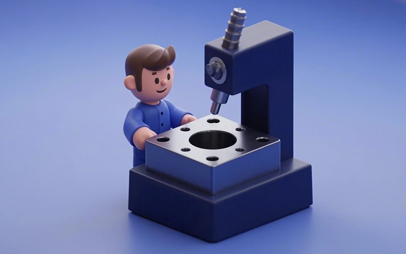 Automated CNC machine milling aerospace-grade aluminum alloy components under ISO 9001 protocols