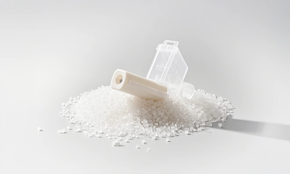 Optically clear polycarbonate (PC) injection molded elements with 90% light transmittance and Rockwell R120 hardness for protective applications